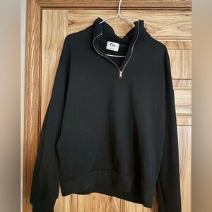 Cozy Black Half-Zip Sweatshirt